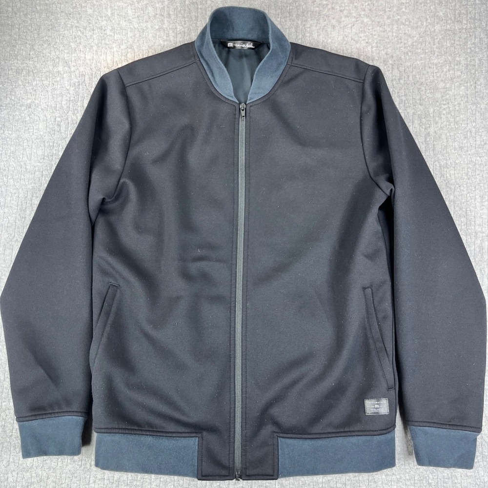 Travis Mathew Shirt Jacket Mens Medium Black Full Zip Performance Outerwear